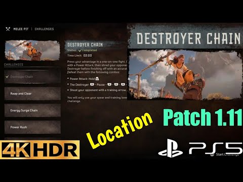 Melee Pit Destroyer Chain Location Horizon Forbidden West Destroyer Chain PS5 Gameplay 4K 60FPS HDR