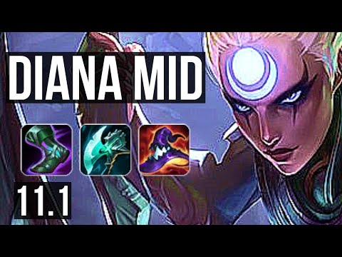DIANA vs ZIGGS (MID) | 13/1/3, Legendary, 1.3M mastery, 300+ games | EUW Diamond | v11.1