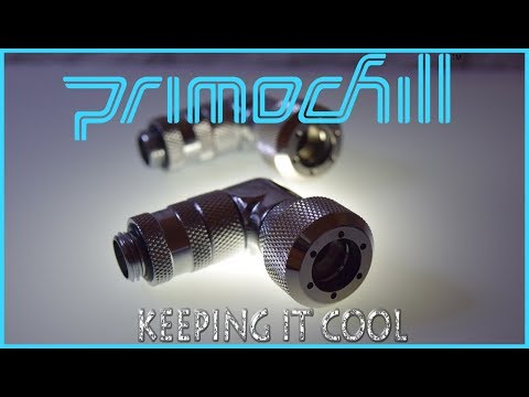 PrimoChill Rigid RevolverSX Series Fitting Silver Nickel chrome Watercooling Water-Cooled Gaming PC