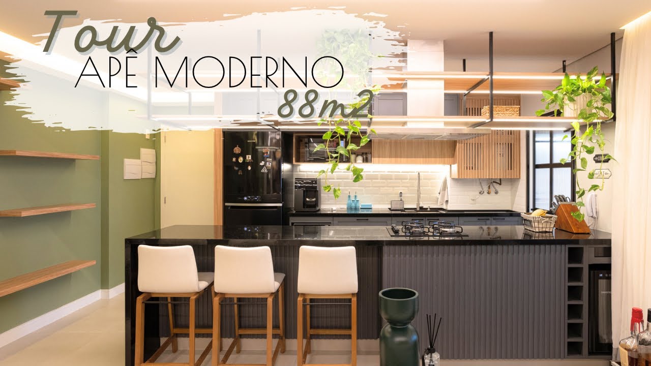 TOUR APÊ MODERNO COM TOQUE INDUSTRIAL DE 88m2!
