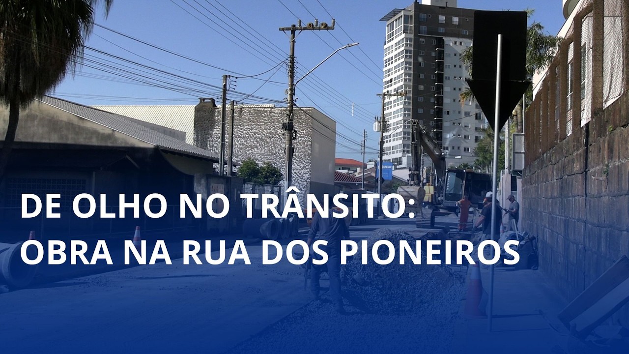 De olho no trânsito: obra na Rua dos Pioneiros ⚠️