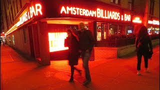 The Nightlife Street Scene in Amsterdam, Netherlands