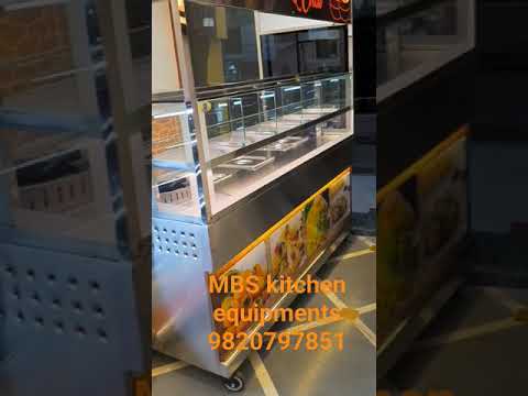 Stainless steel chat display counter, for restaurant