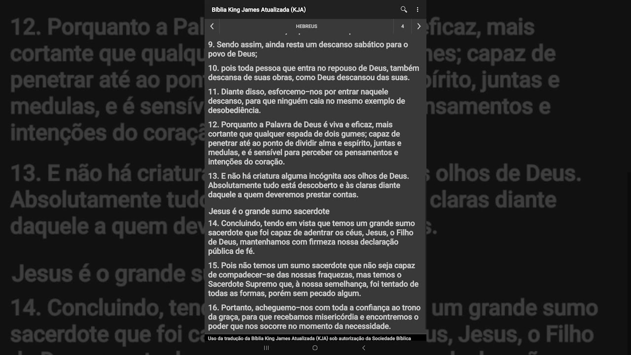 Leitura diária da Palavra de DEUS: Hebreus Capítulo 4