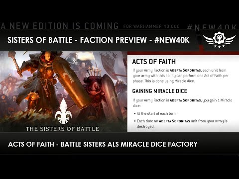 #new40k ADEPTA SORORITAS - FACTION PREVIEW / FOCUS 10th EDITION - MIRACLE DICE UND MEHR [DE/GER]