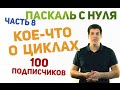 Паскаль с нуля [ч8]. Что такое циклы и для чего они нужны. 100 ПОДПИСЧИКОВ! 