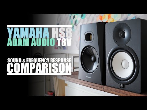 Adam Audio T8V  vs  Yamaha HS8  ||  Sound & Frequency Response Comparison