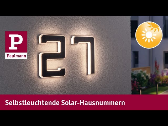Video teaser for Solar-Hausnummern – Bei Tag und Nacht gut zu sehen