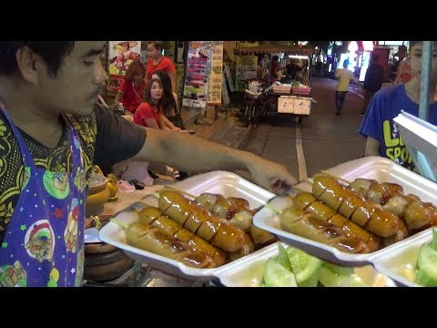 Delicious Chicken Sausage & Coconut Fry | Thailand Street Food