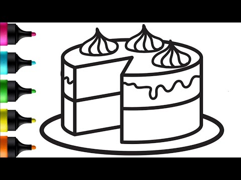 Birthday Cake Drawing, Painting, Coloring for Kids | Let's Celebrate with a Sweet Art Adventure