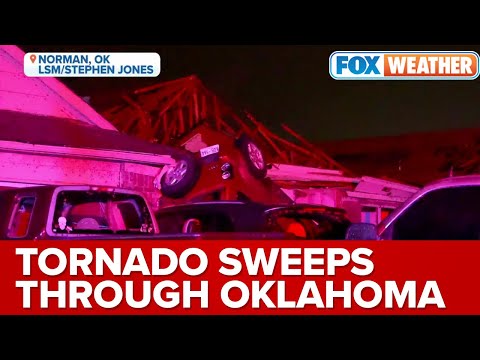 Cars Flipped, Roofs Blown Off Homes From Tornado In Norman, Oklahoma