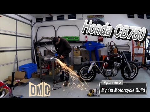 My 1st Motorcycle Build (E2) - Honda CB750 cafe racer (mock up, fender, seat pan, tail section)
