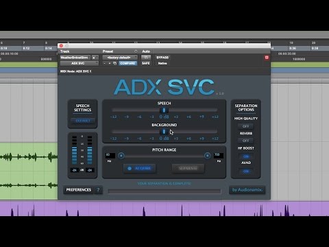 Audionamix - ADX SVC - Tutorial and Demo - AES 2016