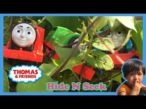 Ryan plays with Thomas and Friends Hide and Seek at the Park Video