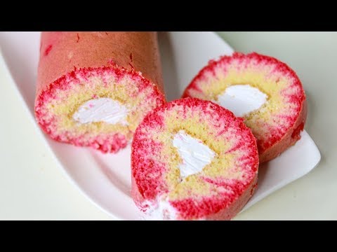 Hurricane Swiss Roll Cake Without Oven | Hurricane Swiss Roll Cake Recipe