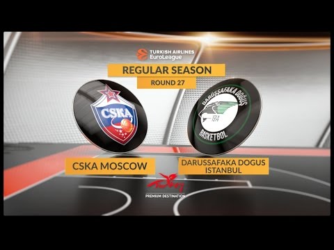 EuroLeague Highlights RS Round 27: CSKA Moscow 95-85 Darussafaka Dogus Istanbul