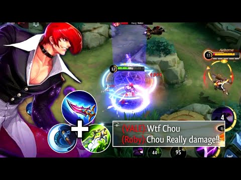 CHOU BRUTAL DAMAGE!! 100% DAMGE HACK FOR PHYSICAL DAMGE!! | CHOU BEST BUILD AND EMBLEM SET 2023 MLBB