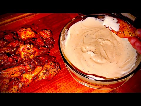 Grilled Chicken Wings with Alabama White BBQ Sauce