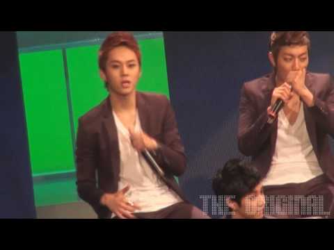 100624 beast junhyung "huh"rap in singapore