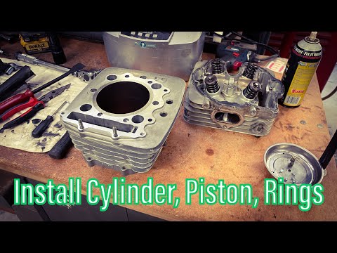 Honda XR650L Rebuild Part 2 - Install Cylinder, Piston, Rings
