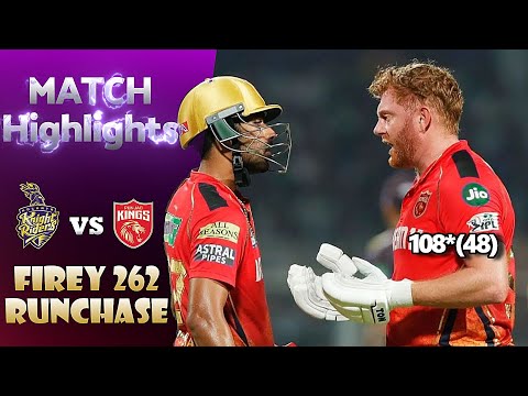 KKR VS PBKS MATCH HIGHLIGHTS, HIGHEST RUNCHASE 262 #kkr #pbks #ipl2025 #ipl2024 #msdhoni #csk #rcb