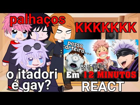 Jujutsu Kaisen react a JUJUTSU KAISEN EM 12 MINUTOS 😂❤️TSUKIURAY