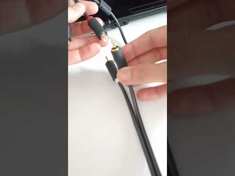 Plug the Left and Right RCA connectors into the adapter to connect to the Fujitsu laptop #shorts