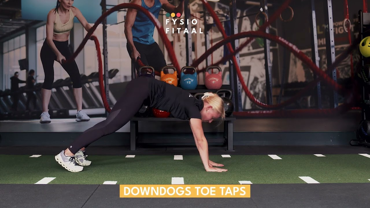 Video thumbnail: Downdogs toe taps — instructievideo