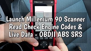 How To Read Check Engine Codes & Live Data With a Launch Millenium 90 - OBDII ABS SRS