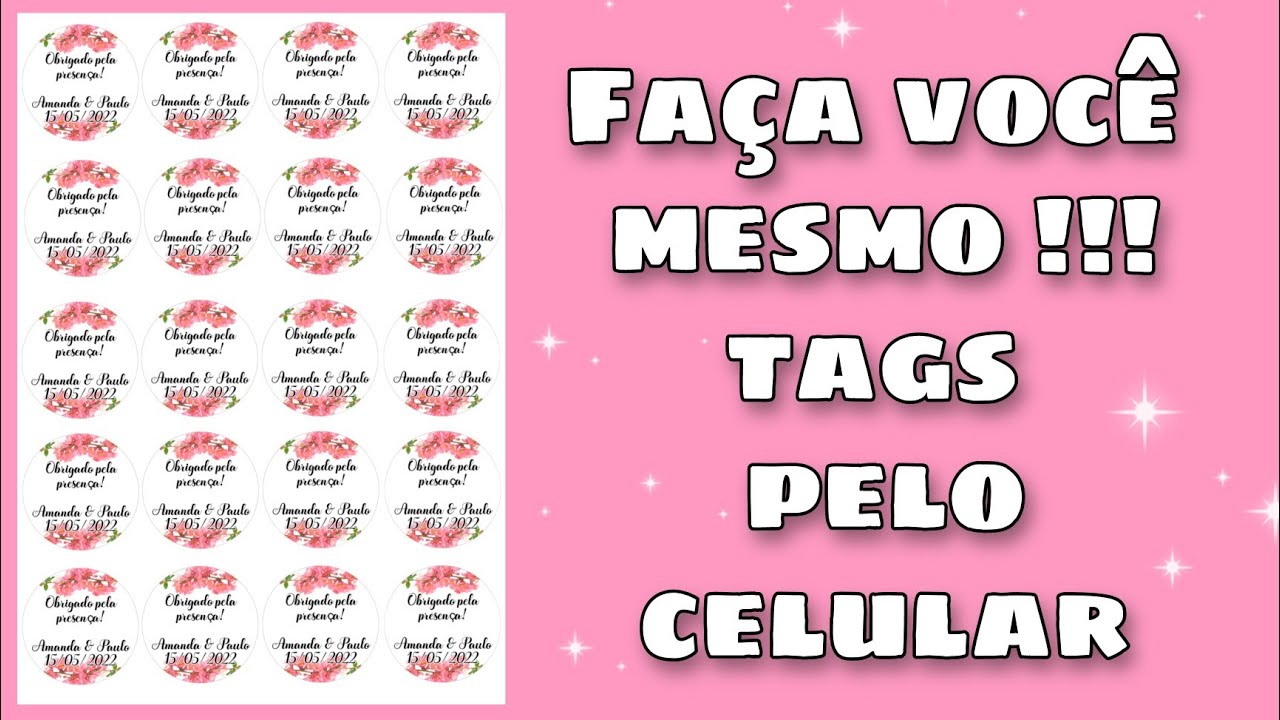 Watch Now Como fazer tags para lembrancinha pelo celular Como fazer tags para lembrancinha pelo celular