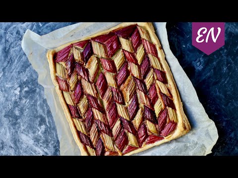Easy Geometric Rhubarb Tart Recipe || William's Kitchen