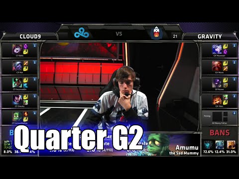 Cloud 9 vs Gravity | Game 2 Quarter Finals S5 NA LCS Regional Qualifier for Worlds | C9 vs GV G2 QF