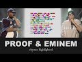 Proof & Eminem on Trapped - Verse 1 - Lyrics, Rhymes Highlighted (080)