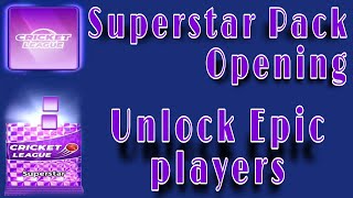 Cricket league superstar pack opening | Unlock Epic player #cricketleague