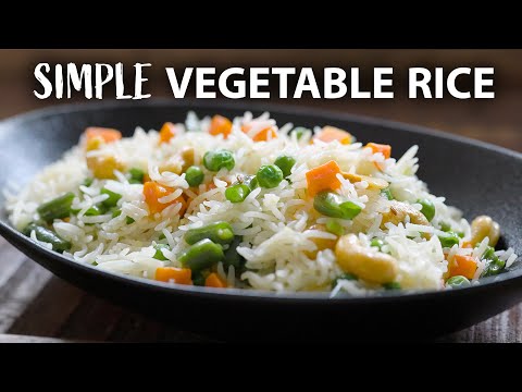 Simple VEGETABLE RICE Recipe / Pulao | Easy vegetarian and Vegan Meals!