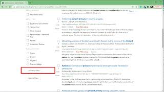 Using Filters in PubMed