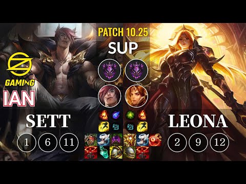 OZ Ian Sett vs Leona Sup - KR Patch 10.25