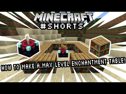 How to Make a Max Level Enchantment Table in Minecraft #shorts