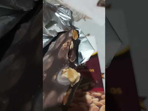 DARK CHOCOLATE WITH ALMOND 😋 #chocolate #dark #yummy #asmr #lovemychannel #shorts