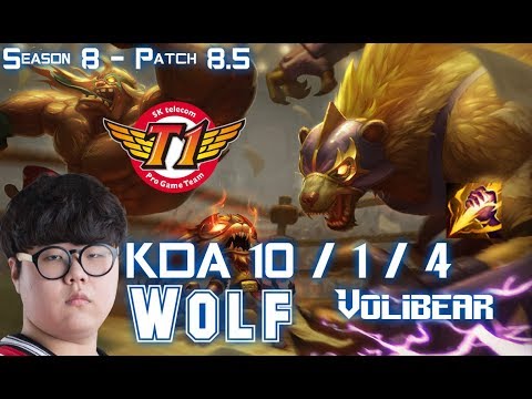 SKT T1 Wolf VOLIBEAR vs SEJUANI Jungle - Patch 8.5 KR Ranked