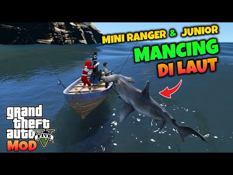 Junior and Mini Rangers Fishing in the Sea - GTA 5 MOD Power Ranger Mini