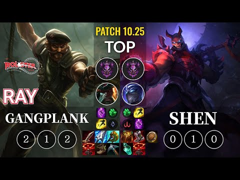 KT Ray Gangplank vs Shen Top - KR Patch 10.25