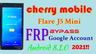 CHERRY Flare J5 Mini FRP Bypass Android 8.1.0