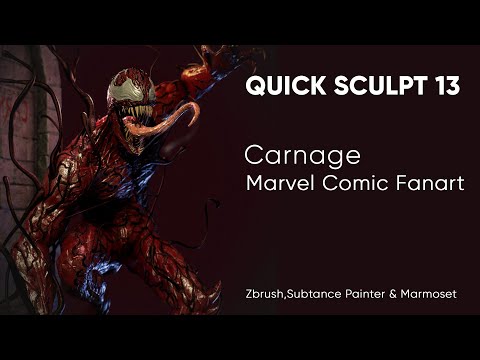 Carnage-Marvel Comic Fanart- Timelapse Sculpting