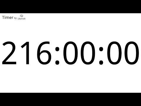 216 Hour Countup Timer