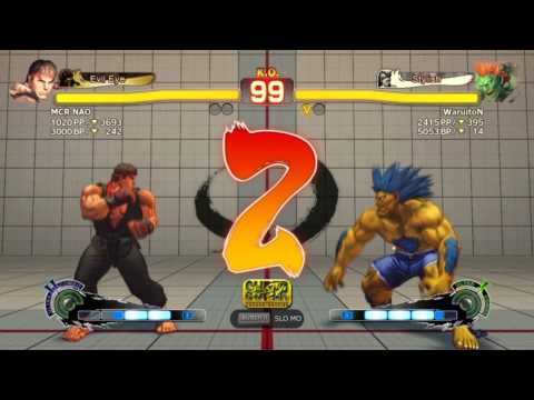 SSFIV AE - MCR NAO (Ryu) vs WaruitoN (Blanka) - PC LIVE