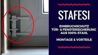 Nachrüsten/Einbauen der STAFESI Tür- & Fenstersicherung. Einbruchschutz Tür & Fenster!