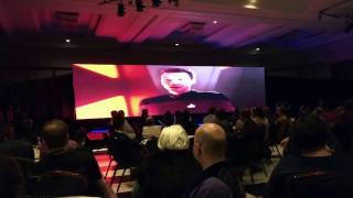 Pogo's Picard and Data at the SFBall23 opening ceremony