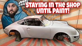 IM STAYING IN THE SHOP UNTIL THIS CAR IS PAINTED! WORLDS CHEAPEST PORSCHE + MIATA CHASSIS SWAP!