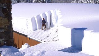 Awesome Roof Snow Removal Tools ! Amazing Snow Sliding 2021